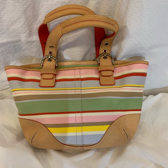 Coach Fabric & Leather Bucket Bag - Picture 2 of 7